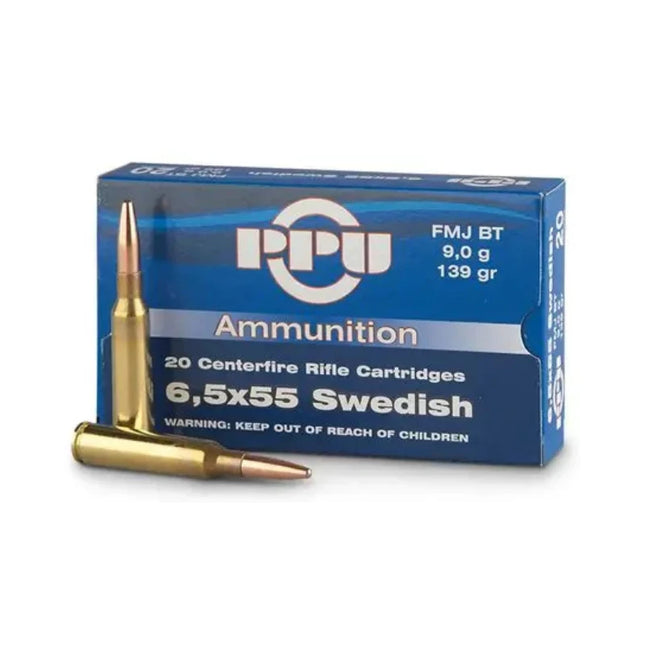 PPU AMMO 6.5X55 SWED 139GR SP 20PK