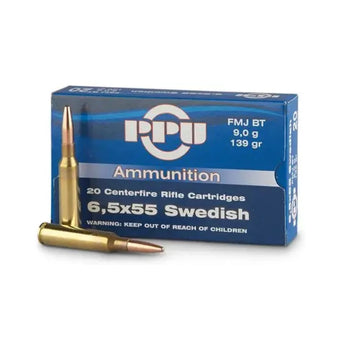 PPU AMMO 6.5X55 SWED 139GR SP 20PK