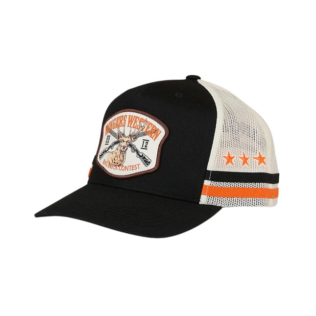 RINGERS WESTERN BIG BUCK DEEP FIT TRUCKER CAP - BLACK