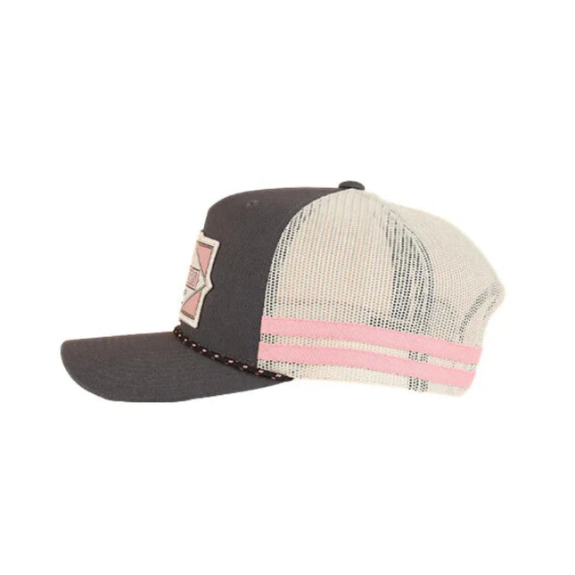 RINGERS WESTERN AUSSIE RULES DEEP FIT TRUCKER CAP - BALLET PINK/CHARCOAL