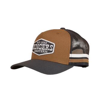 RINGERS WESTERN BANKS TRUCKER CAP - CLAY