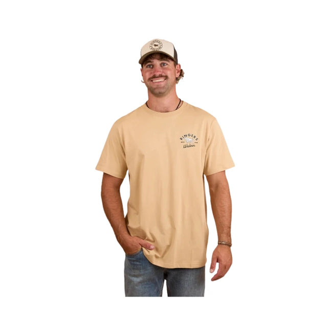 RINGERS WESTERN HOMETOWN MENS LOOSE FIT T-SHIRT DARK SAND (SIZES AVAILABLE)
