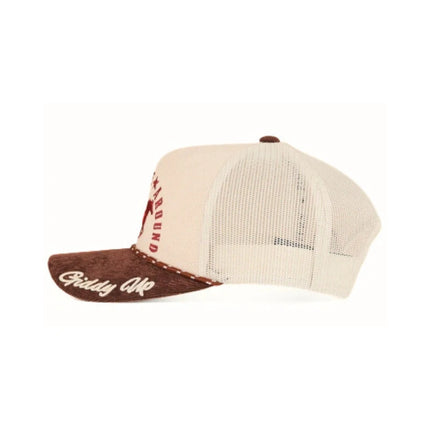 RINGERS WESTERN LETS HORSE AROUND TRUCKER CAP - OFF WHITE/CHOCOLATE