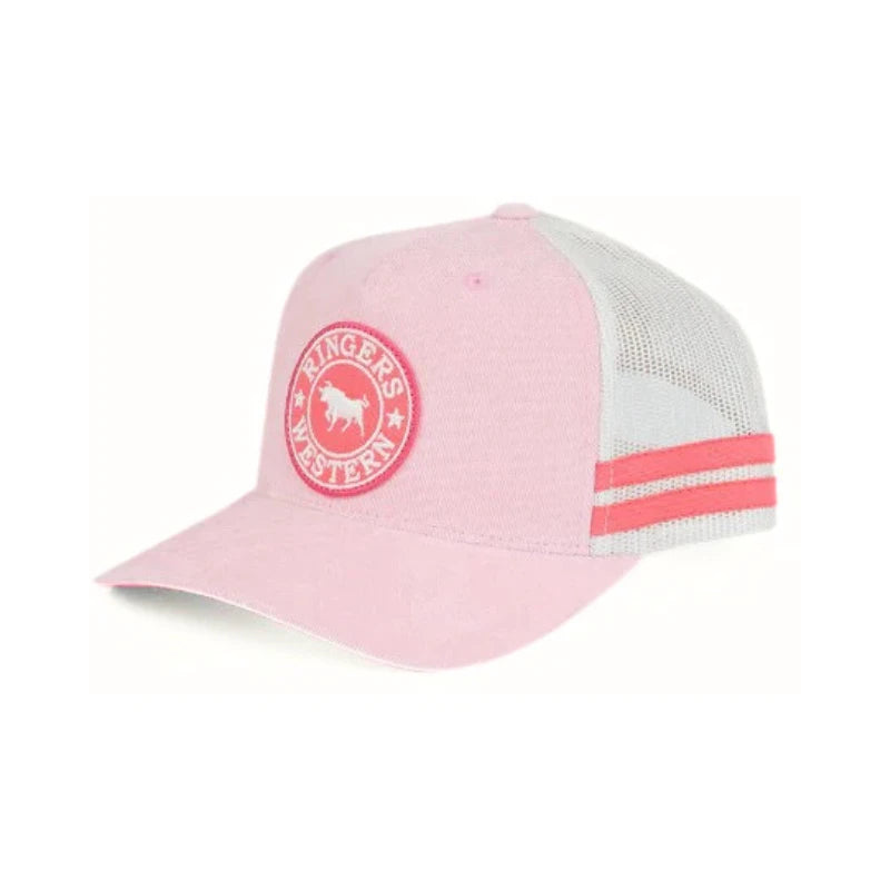 RINGERS WESTERN MCCOY KIDS TRUCKER CAP - BARLEY PINK