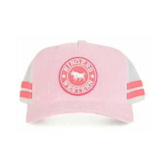 RINGERS WESTERN MCCOY KIDS TRUCKER CAP - BARLEY PINK