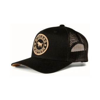 RINGERS WESTERN SIGNATURE BULL KIDS TRUCKER CAP - BLACK/GOLD