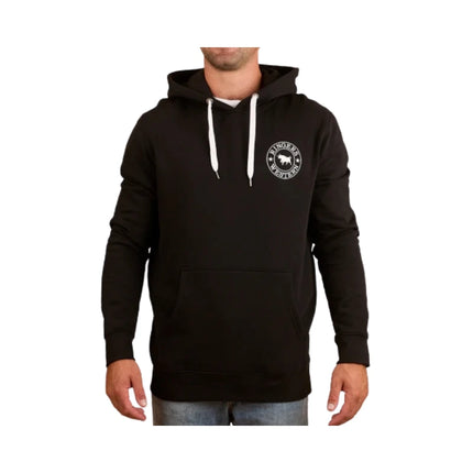 RINGERS WESTERN SIGNATURE BULL MENS PULLOVER HOODIE BLK/WHT (SIZES AVAILABLE)