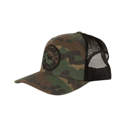 RINGERS WESTERN SIGNATURE BULL TRUCKER CAP - BLK/CAMO