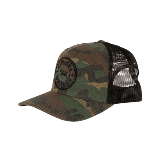 RINGERS WESTERN SIGNATURE BULL TRUCKER CAP - BLK/CAMO