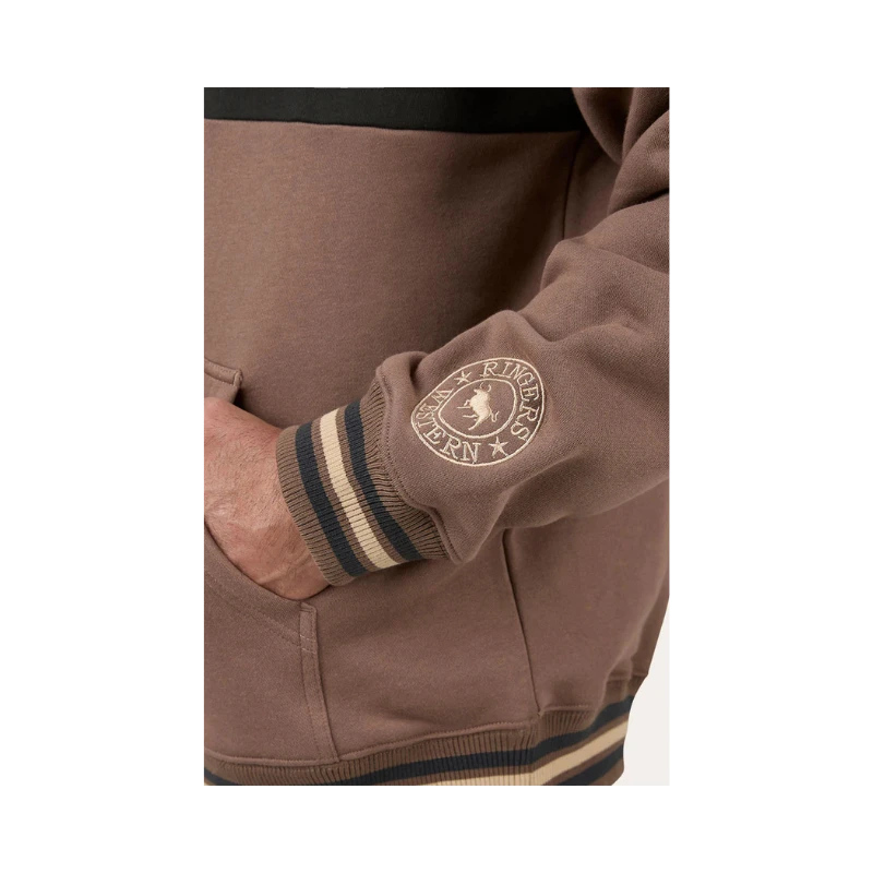 RINGERS WESTERN BARROW CREEK MENS PULLOVER HOODIE - MUSHROOM