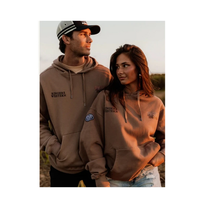 RINGERS WESTERN KNX OVERSIZE UNISEX HOODIE CAMEL (SIZES AVAILABLE)