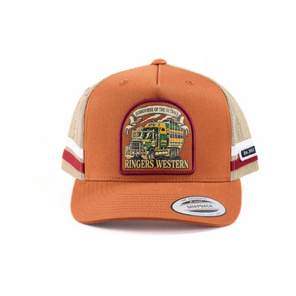 RINGERS WESTERN WORKHORSE DEEP FIT TRUCKER CAP - RUST