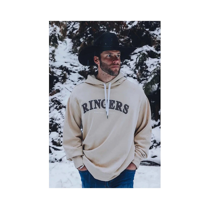 RINGERS WESTER PRINCETON MENS HOODIE - DARK SAND / CHOCOLATE