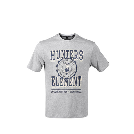 HUNTERS ELEMENT ROARING REDS TEE GREY