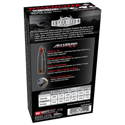 WINCHESTER AMMO EXPEDITION BIG GAME 300WM 180GR ABCT