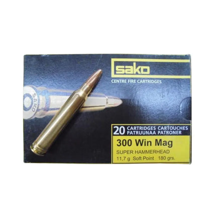 SAKO AMMO 300 WIN MAG 180GR SUPER HAMMERHEAD 20PK