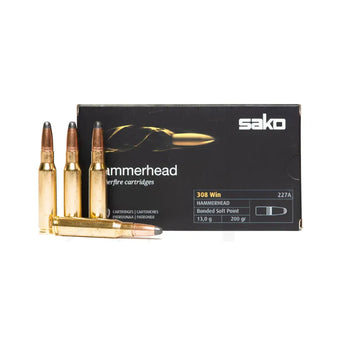 SAKO AMMO 308 180GR HAMMERHEAD 20 PACK