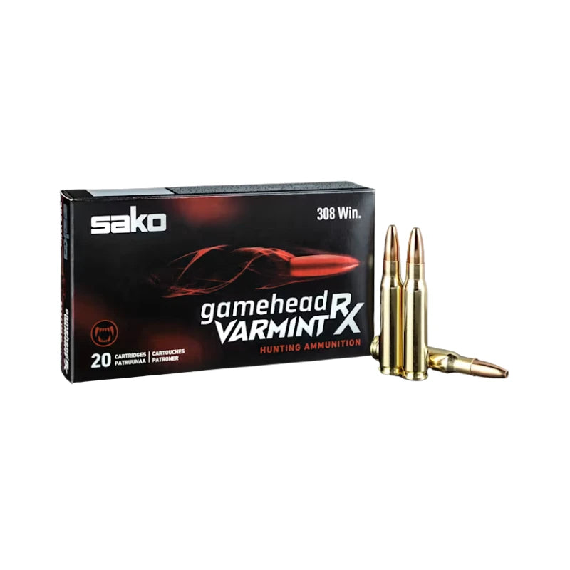 SAKO AMMO 30-06 SPRG 130GR GAMEHEAD VARMINT RX HPBT - 20PK