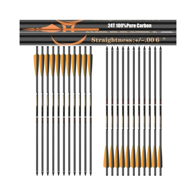 SANLIDA ARCHERY WARPATH 8 CARBON CROSS BOW BOLT 22" .006 STRAIGHTNESS 24 PACK