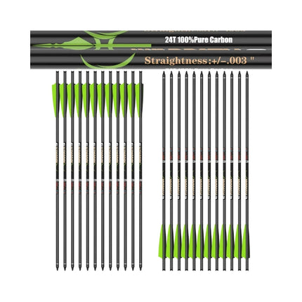 SANLIDA ARCHERY WARPATH 9 CARBON CROSS BOW BOLT 22" .003 STRAIGHTNESS 24 PACK