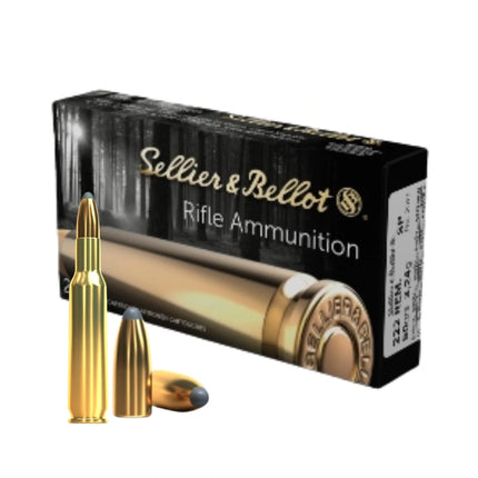 SELLIER & BELLOT 222 REM 50 GR SP 20 PK