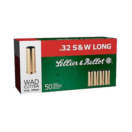 SELLIER & BELLOT AMMO 32 S&W LONG 100GR WC 50 PACK