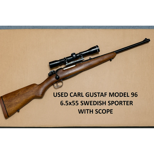 USED CARL GUSTAF MODEL 96 6.5x55 SWEEDISH SPORTER WITH SCOPE