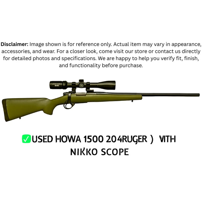 USED HOWA 1500 204 RUGER WITH NIKKO SCOPE