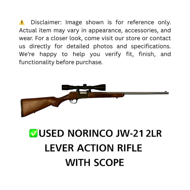 USED NORINCO JW-21 22LR LEVER ACTION RIFLE WITH SCOPE