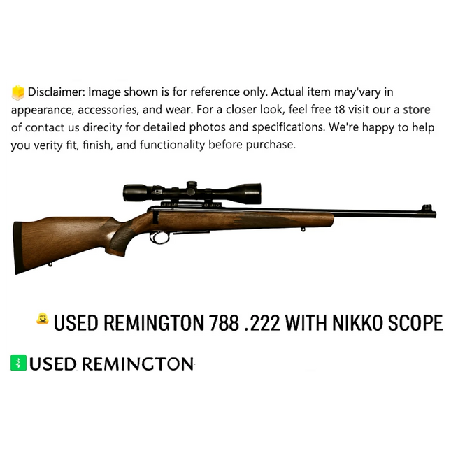 USED REMINGTON 788 222 WITH NIKKO SCOPE