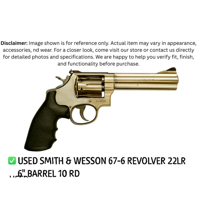 USED SMITH & WESSON 617-6 REVOLVER 22LR 6" BARREL 10 RD