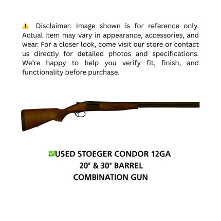 USED STOEGER CONDOR 12GA 20" & 30" BARREL COMBINATION GUN
