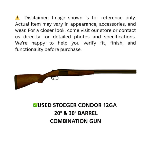 USED STOEGER CONDOR 12GA 20" & 30" BARREL COMBINATION GUN