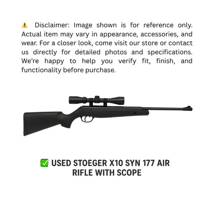 USED STOEGER X10 SYN 177 AIR RIFLE WITH SCOPE