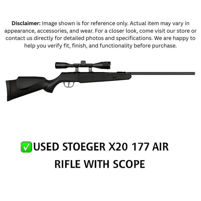 USED STOEGER X20 177 AIR RIFLE WITH SCOPE