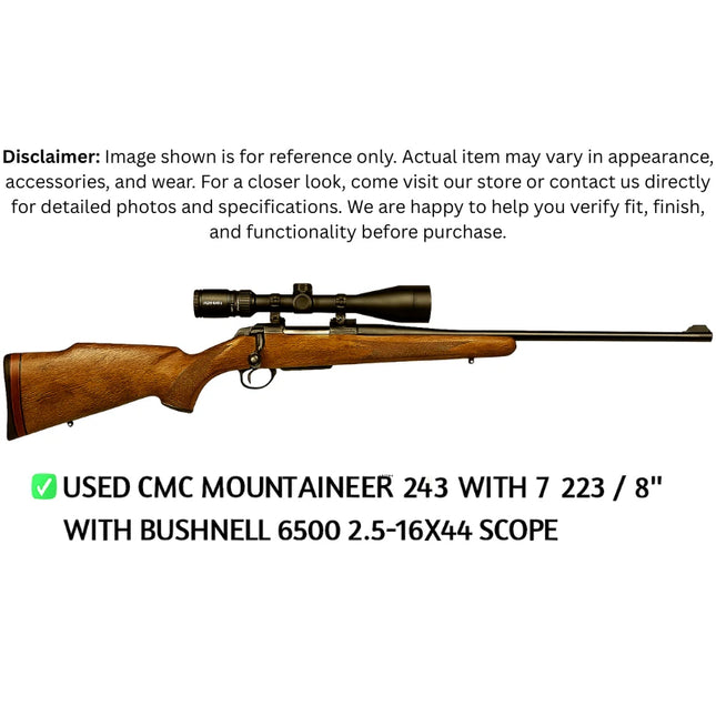 USED TIKKA T3 HUNTER 223 / 8" WITH BUSHNELL 6500 2.5-16X44 SCOPE
