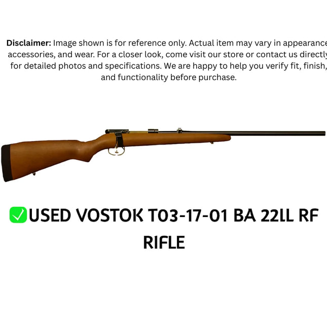 USED VOSTOK T03-17-01 BA 22LR RIFLE
