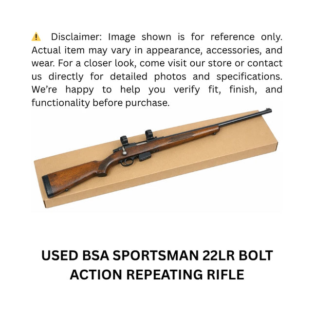 USED BSA SPORTSMAN 22LR BOLT ACTION REPEATING RIFLE