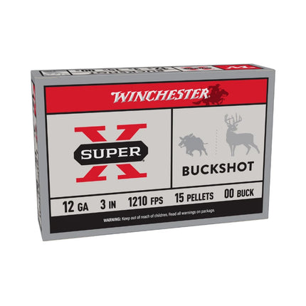 WINCHESTER AMMO 12G SUPER X OO 3" 15 PELLET