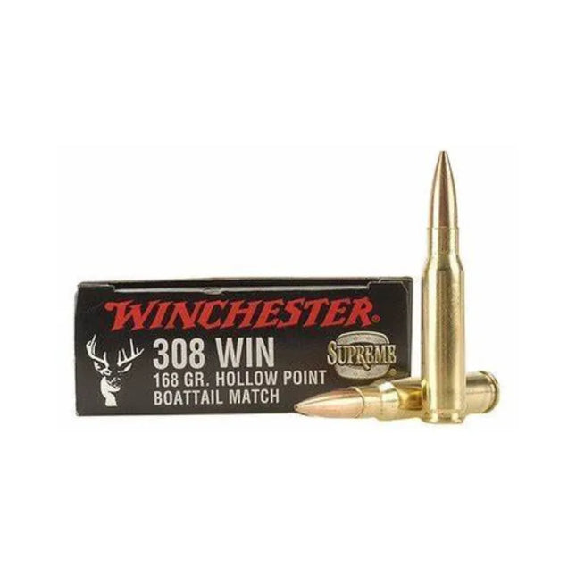 WINCHESTER AMMO 308 SUPREME 168GR HP BT