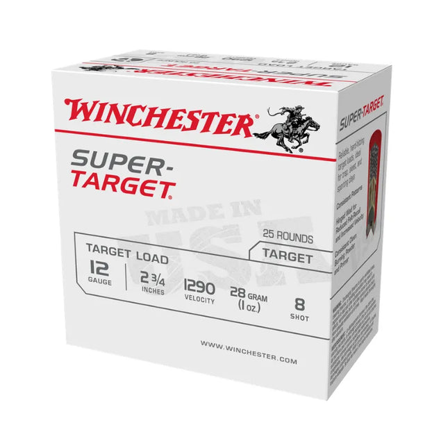 WINCHESTER AMMO SUPER TARGET 12GA 1290FPS 8 2-3/4 28GM - CASE
