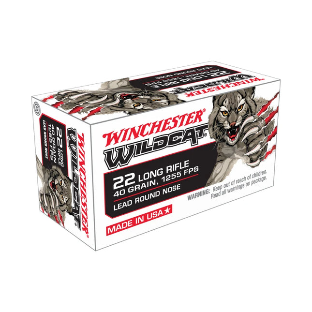 WINCHESTER WILDCAT 22LR AMMO 40GR 50PK