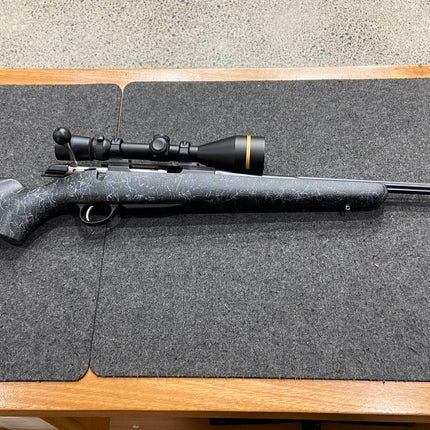 USED TIKKA T3X 270WIN BLUED FLUTED BARREL BELL & CARLSON STOCK WITH LEUPOLD V3.5-10x50MM SCOPE