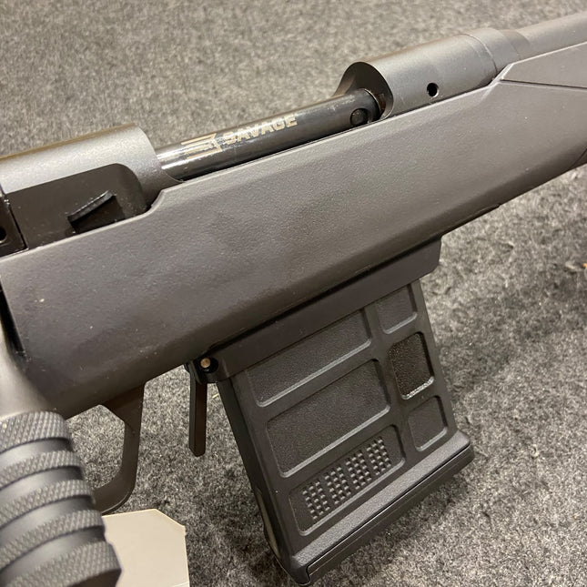 USED SAVAGE 110 BA RIFLE WITH MUZZLE BRAKE & 10RND MAGAZINE