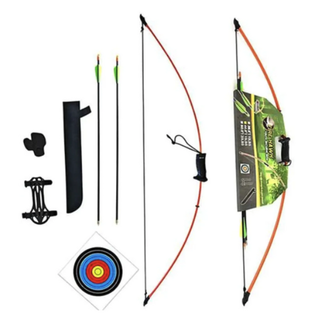 HORIZONE 50 FIREHAWK FIBREGLASS LONGBOW BOW SET