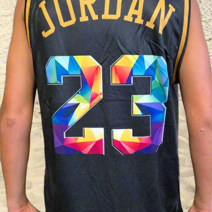 NBA CHICAGO BULLS JORDAN MULTI COLOUR CUSTOM BASKETBALL SINGLET (CHOOSE SIZE) - 1of1 Collectables