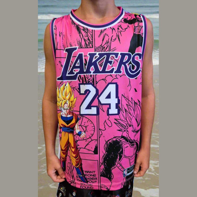 NBA LAKERS KOBE BRYANT X DRAGON BALL Z PINK CUSTOM BASKETBALL