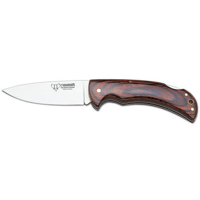 KNIVES - CUDEMAN – FOLDING SKINNER 9.5CM STANDARD BLADE, POLISHED RED STAMIN HANDLE / NO SHEATH EXTREME OUTDOOR SPORTS