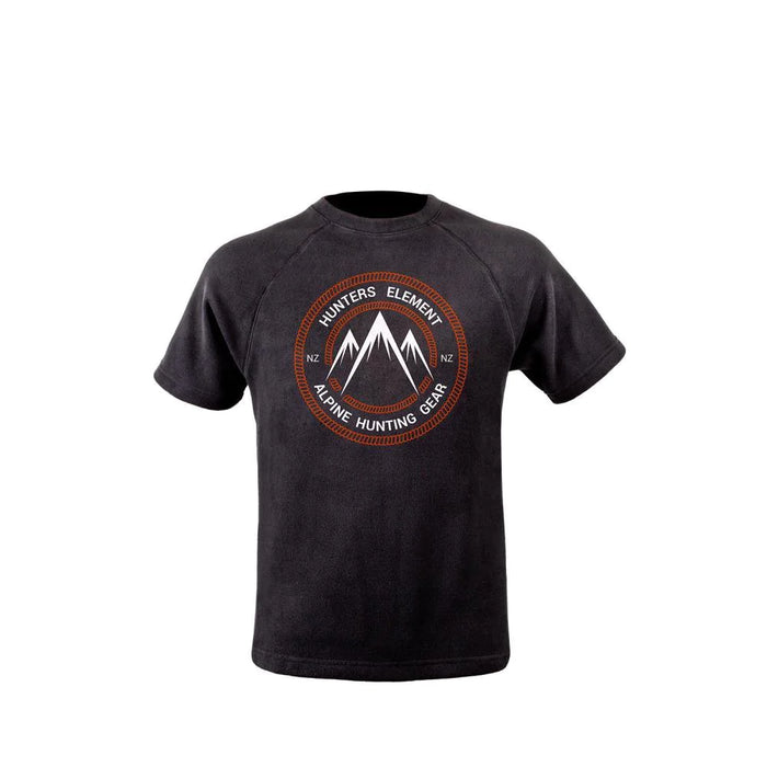 CLOTHING - HUNTERS ELEMENT TEE 3 PEAKS BLK EXTREME OUTDOOR SPORTS