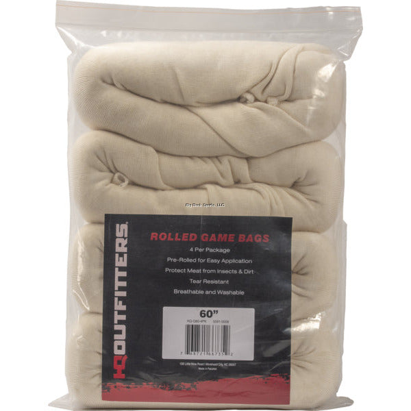 HUNTING ACCESSORIES - HQ OUTFITTERS ROLLED QUARTER BAG 60" BREATHABLE - 4 PACK EXTREME OUTDOOR SPORTS